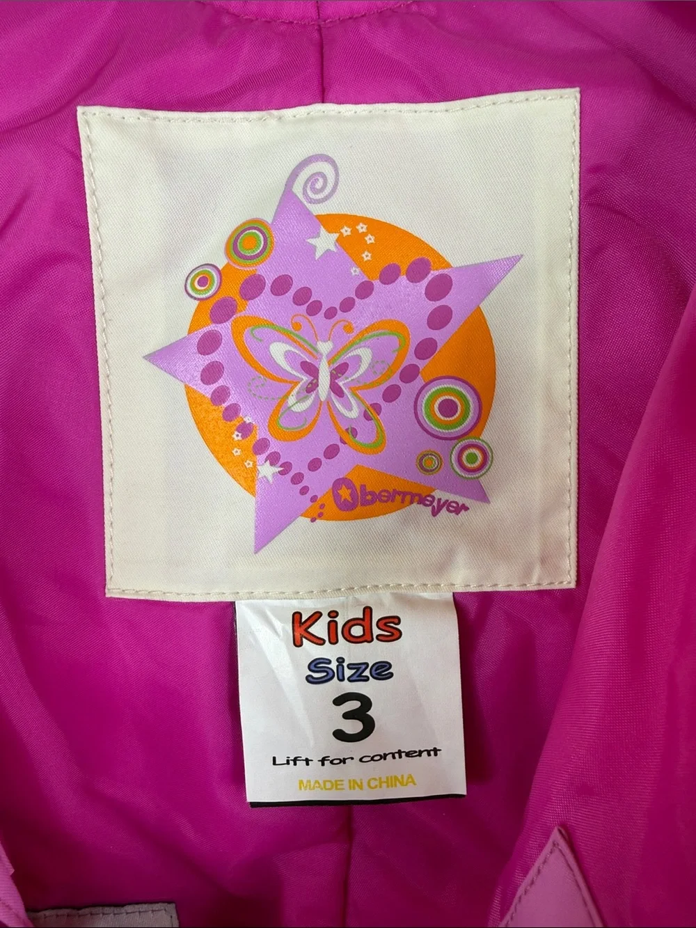 Obermeyer Pink Girls Snow Bib Overalls